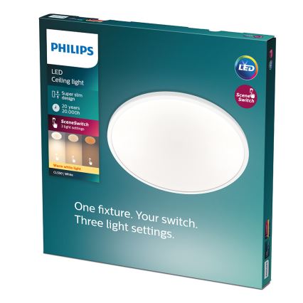 Philips - Φωτιστικό οροφής LED με ρύθμιση φωτισμού CLEAR 1xLED/18W/230V 2,700K