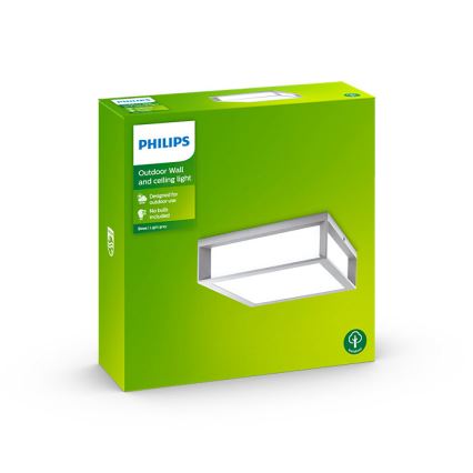 Philips - Φωτιστικό οροφής εξωτερικού χώρου 2xE27/14W/230V IP44 γκρι