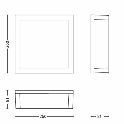 Philips - Φωτιστικό οροφής εξωτερικού χώρου 2xE27/14W/230V IP44 γκρι