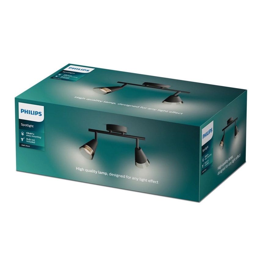 Philips - Φωτιστικό σποτ CLEFT 2xGU10/5W/230V
