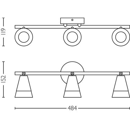 Philips - Φωτιστικό σποτ CLEFT 3xGU10/5W/230V