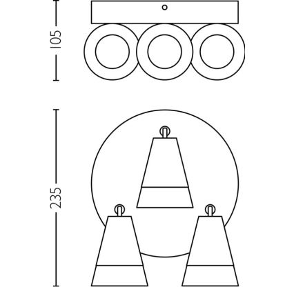 Philips - Φωτιστικό σποτ CLEFT 3xGU10/5W/230V