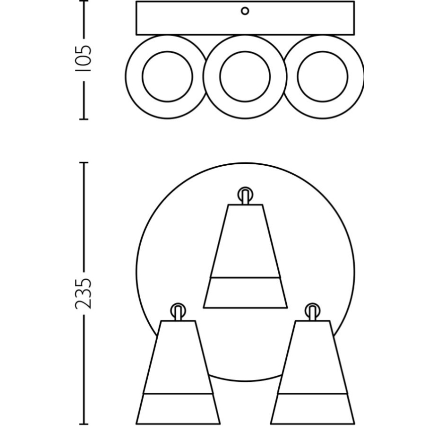 Philips - Φωτιστικό σποτ CLEFT 3xGU10/5W/230V