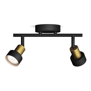 Philips - Φωτιστικό σποτ CONDUIT 2xGU10/5W/230V μαύρο/χάλκινο