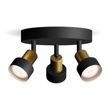 Philips - Φωτιστικό σποτ CONDUIT 3xGU10/5W/230V μαύρο/χάλκινο