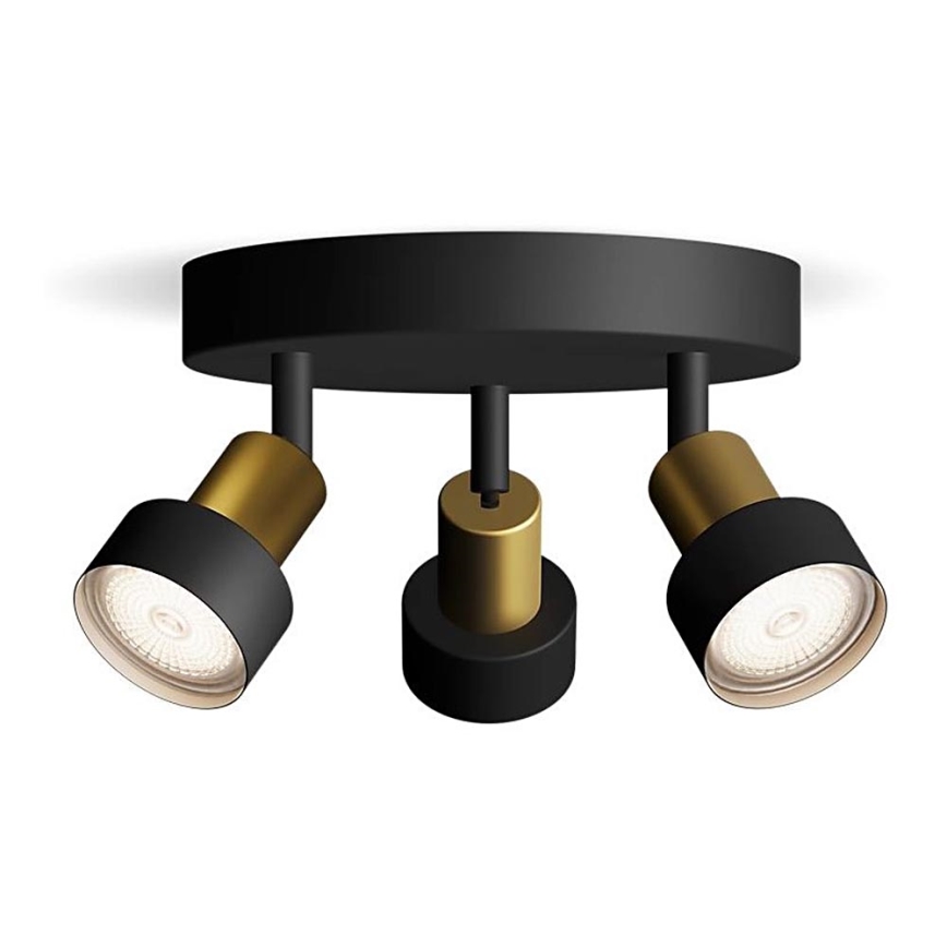 Philips - Φωτιστικό σποτ CONDUIT 3xGU10/5W/230V μαύρο/χάλκινο