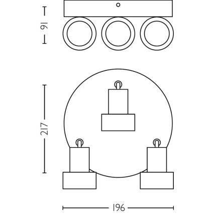 Philips - Φωτιστικό σποτ CONDUIT 3xGU10/5W/230V μαύρο/χάλκινο