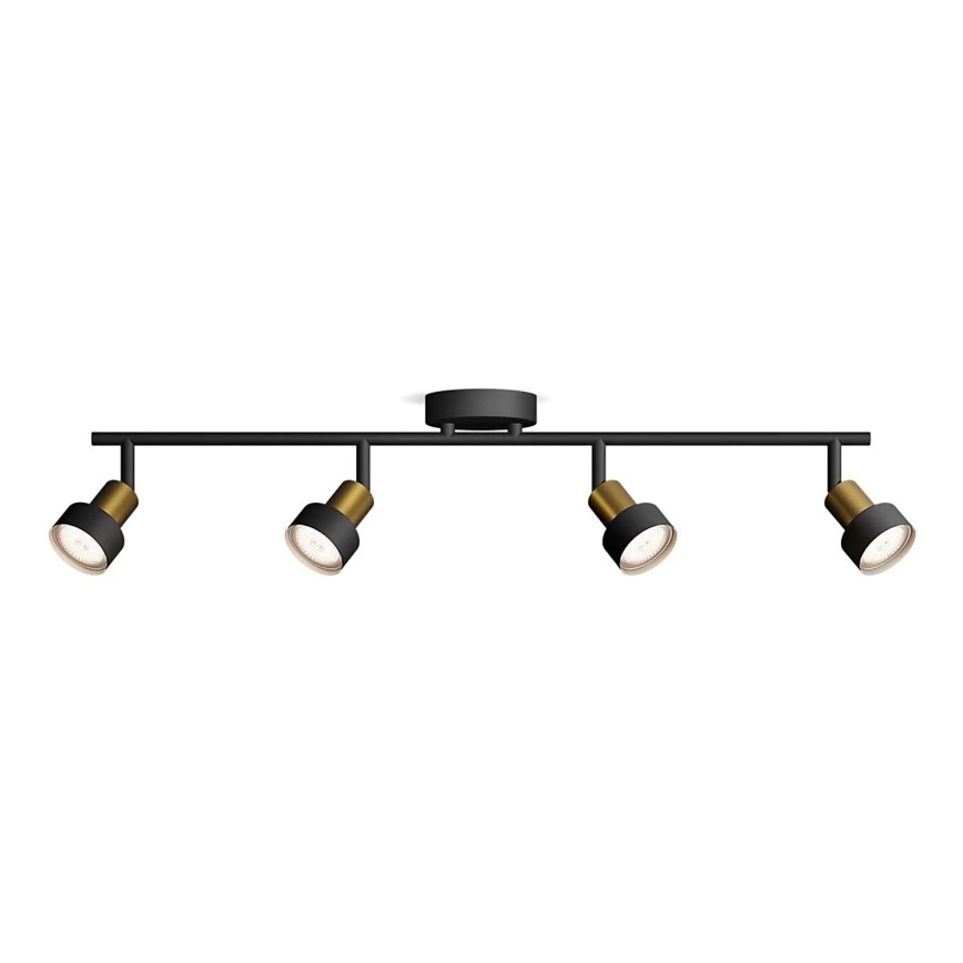 Philips - Φωτιστικό σποτ CONDUIT 4xGU10/5W/230V μαύρο/χάλκινο