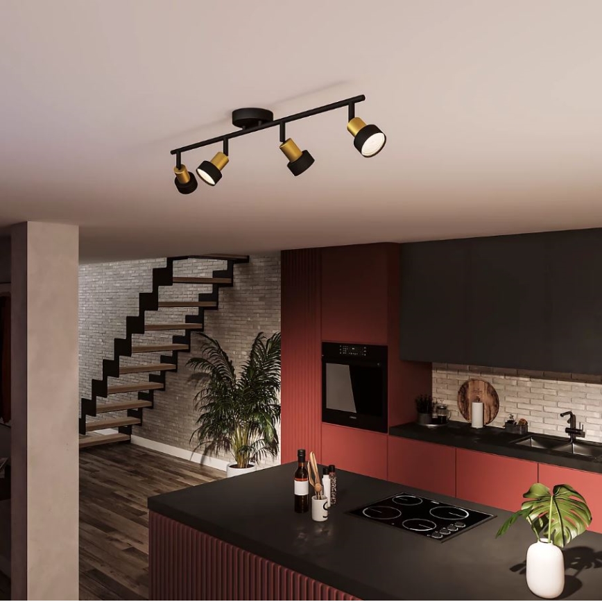 Philips - Φωτιστικό σποτ CONDUIT 4xGU10/5W/230V μαύρο/χάλκινο