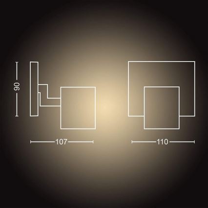 Philips - Φωτιστικό σποτ Dimming LED Hue RUNNER 1xGU10/4,2W/230V 2200-6500K + τηλεχειριστήριο λευκό