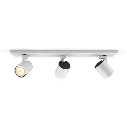 Philips - Φωτιστικό σποτ Dimming LED Hue RUNNER 3xGU10/4,2W/230V 2200-6500K + τηλεχειριστήριο λευκό
