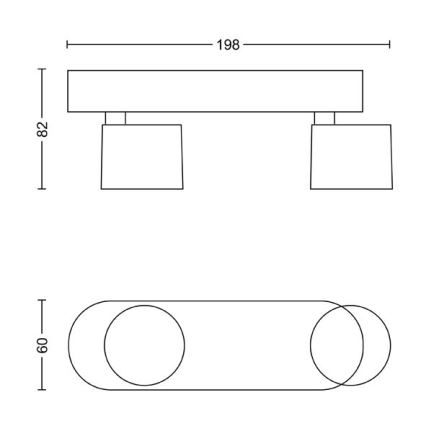 Philips - Φωτιστικό σποτ Dimming LED 2xLED/4,5W/230V