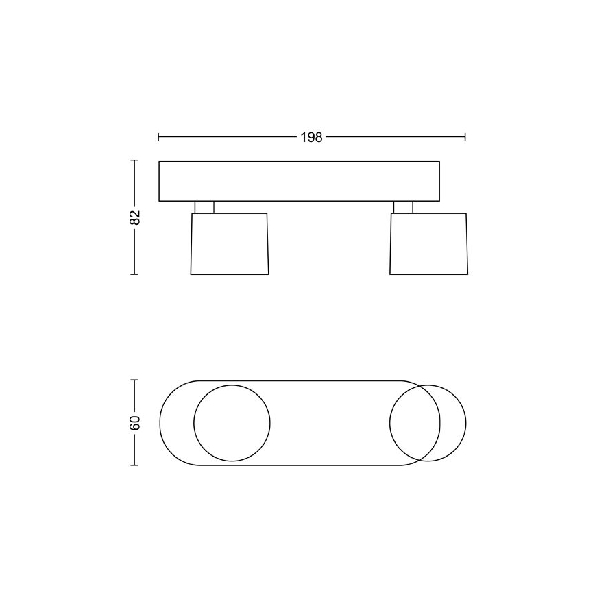 Philips - Φωτιστικό σποτ Dimming LED 2xLED/4,5W/230V