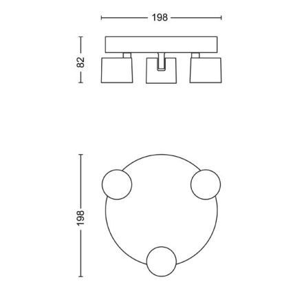 Philips - Φωτιστικό σποτ Dimming LED 3xLED/4,5W/230V