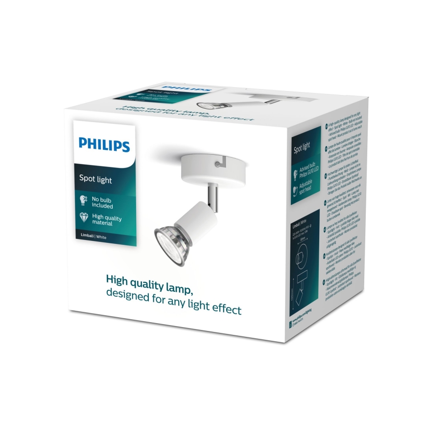 Philips - Φωτιστικό σποτ 1xGU10/50W/230V λευκό