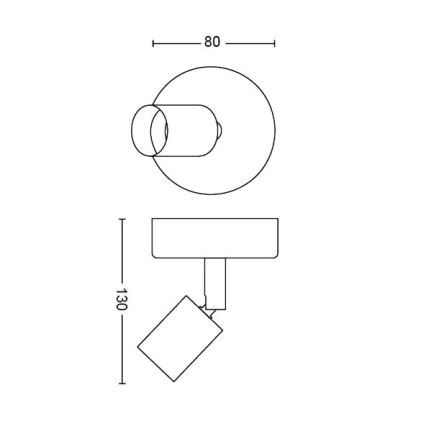 Philips - Φωτιστικό σποτ 1xGU10/50W/230V λευκό