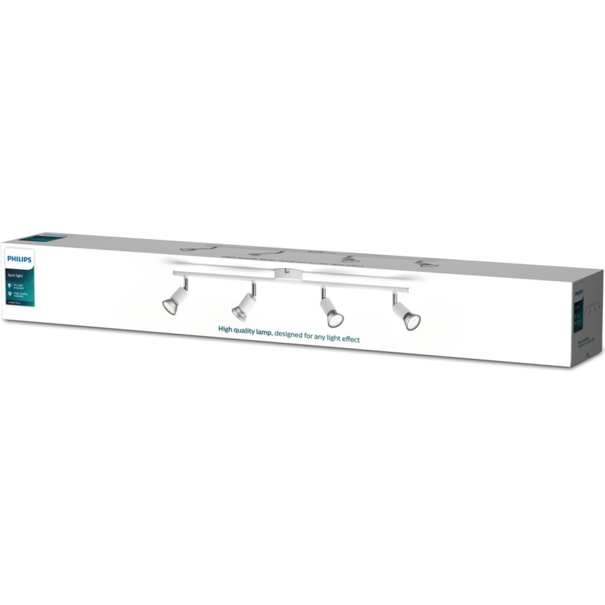 Philips - Φωτιστικό σποτ 4xGU10/50W/230V λευκό