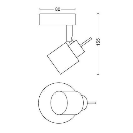 Philips - Φωτιστικό σποτ 1xGU10/35W/230V λευκό