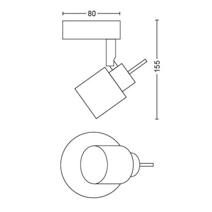 Philips - Φωτιστικό σποτ 1xGU10/35W/230V μαύρο