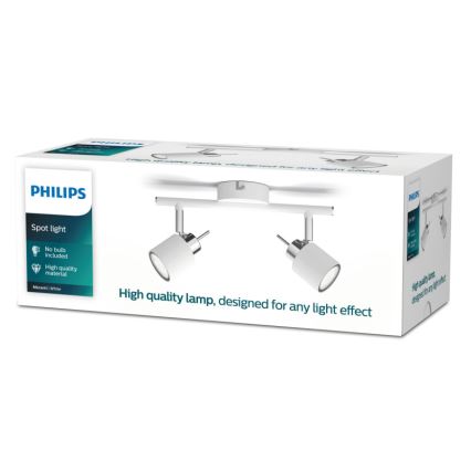 Philips - Φωτιστικό σποτ 2xGU10/35W/230V λευκό