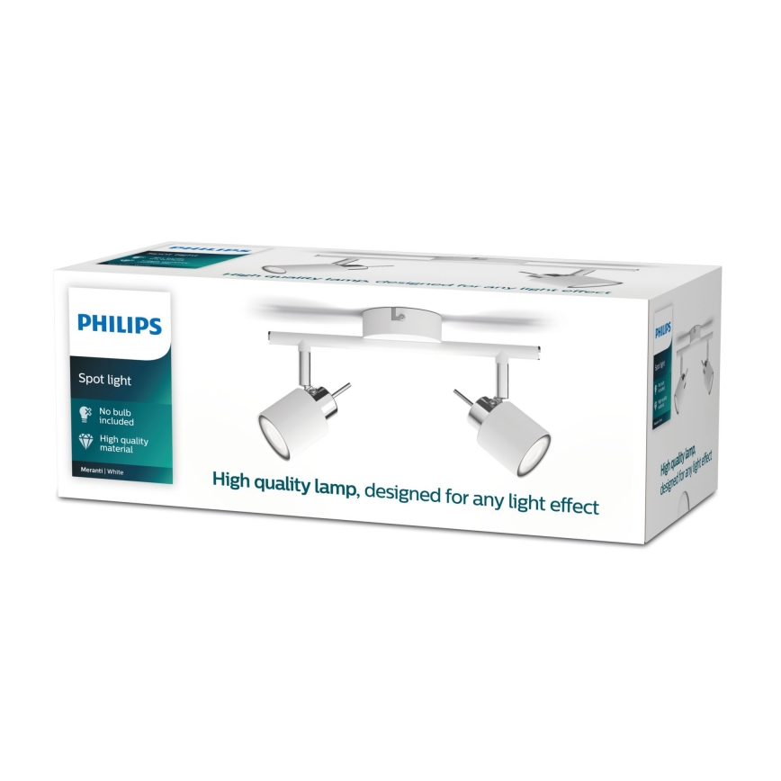 Philips - Φωτιστικό σποτ 2xGU10/35W/230V λευκό