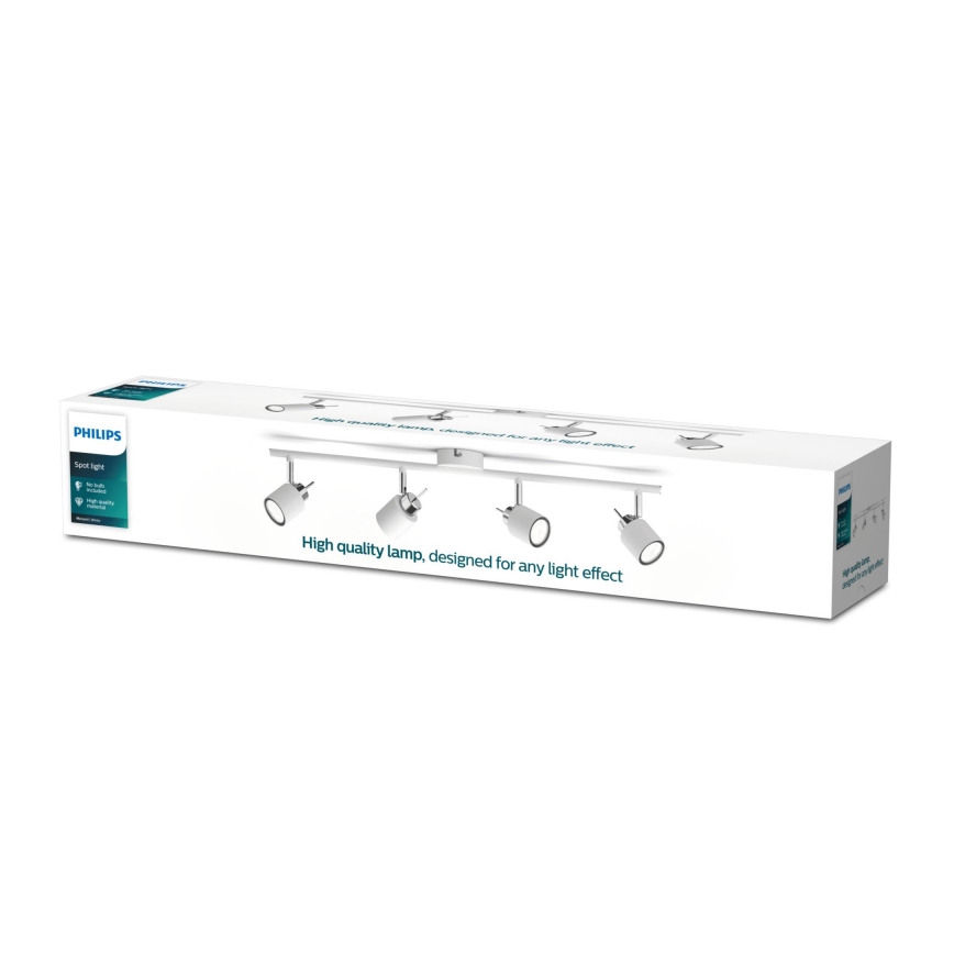 Philips - Φωτιστικό σποτ 4xGU10/35W/230V λευκό