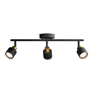 Philips - Φωτιστικό σποτ NIALL 3xGU10/5W/230V μαύρο/χάλκινο
