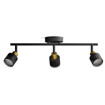 Philips - Φωτιστικό σποτ NIALL 3xGU10/5W/230V μαύρο/χάλκινο