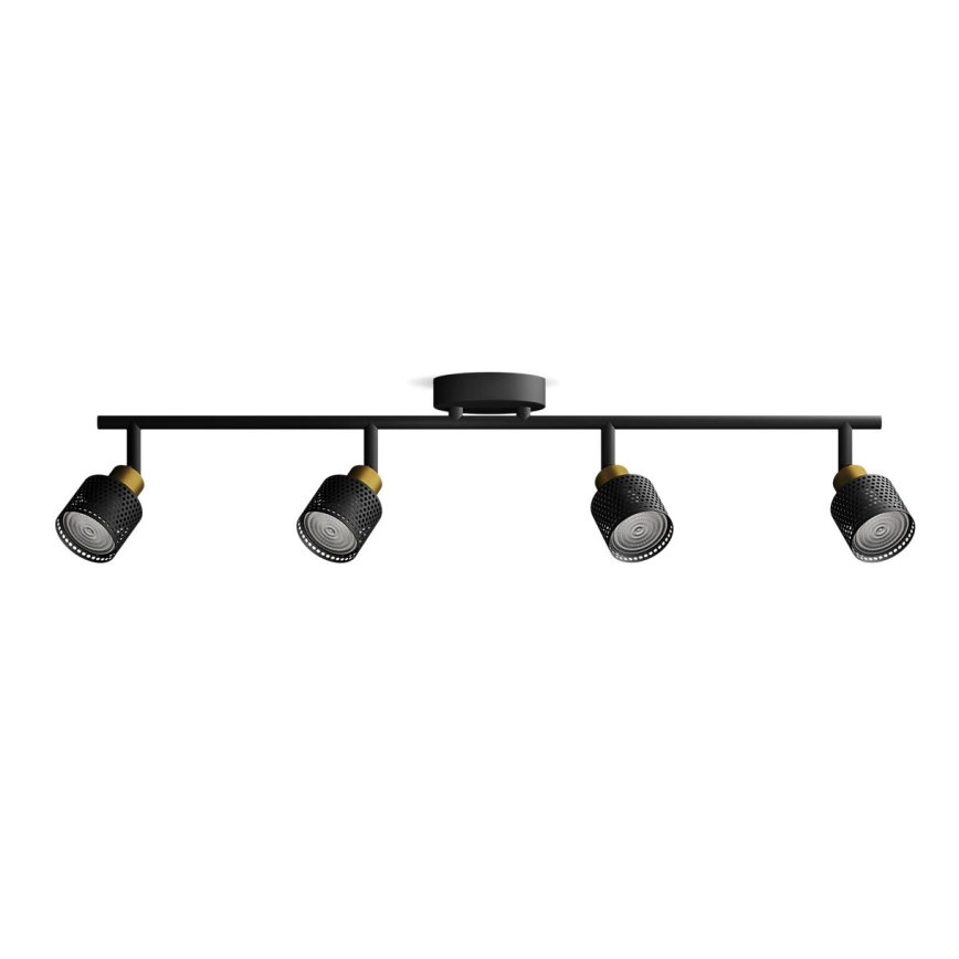 Philips - Φωτιστικό σποτ NIALL 4xGU10/5W/230V μαύρο/χάλκινο