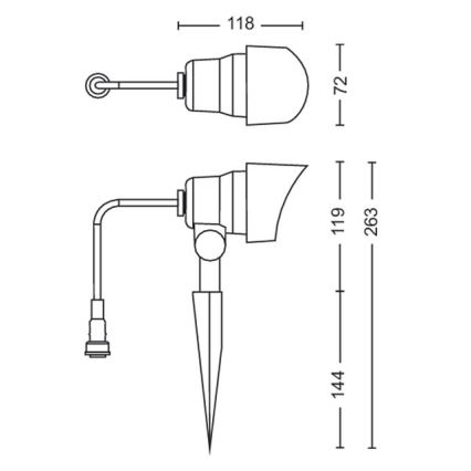 Philips - Φωτιστικό σποτ εξωτερικού χώρου LED LED/6W/12V 2700K IP44