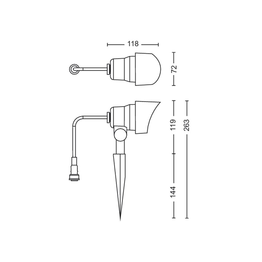 Philips - Φωτιστικό σποτ εξωτερικού χώρου LED LED/6W/12V 2700K IP44