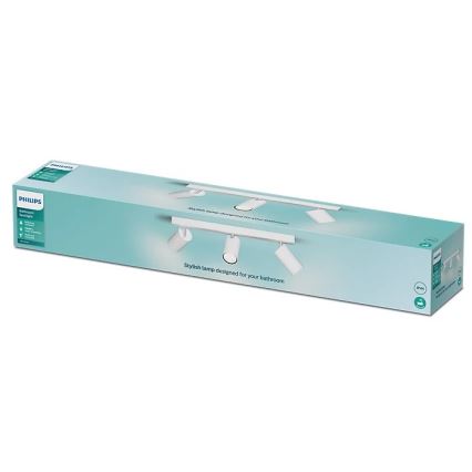 Philips - Φωτιστικό σποτ μπάνιου IDRIS 3xGU10/5W/230V IP44 λευκό