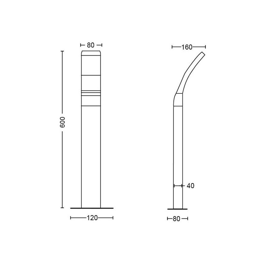Philips - Φωτιστικό Στύλος LED εξωτερικού χώρου LED/12W/230V 4000K 60 cm IP44