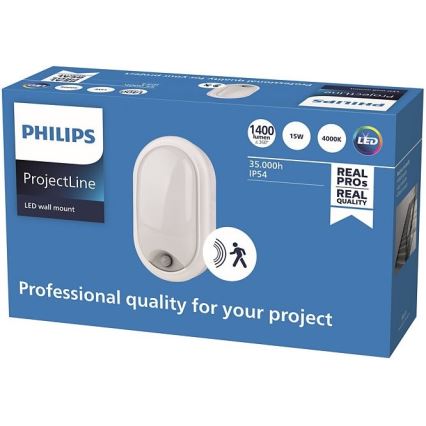 Philips - Φωτιστικό τοίχου LED με αισθητήρα PROJECTLINE LED/15W/230V IP54