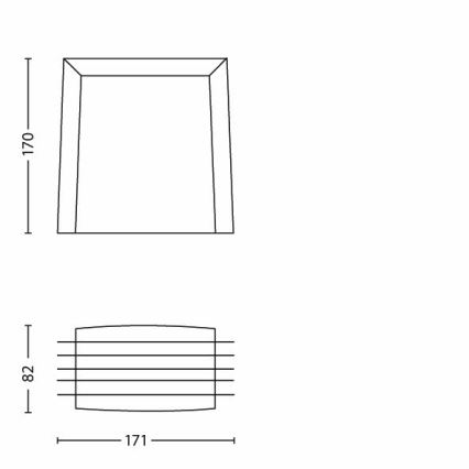 Philips - Φωτιστικό τοίχου εξωτερικού χώρου 1xE27/15W/230V IP44 ανθρακί