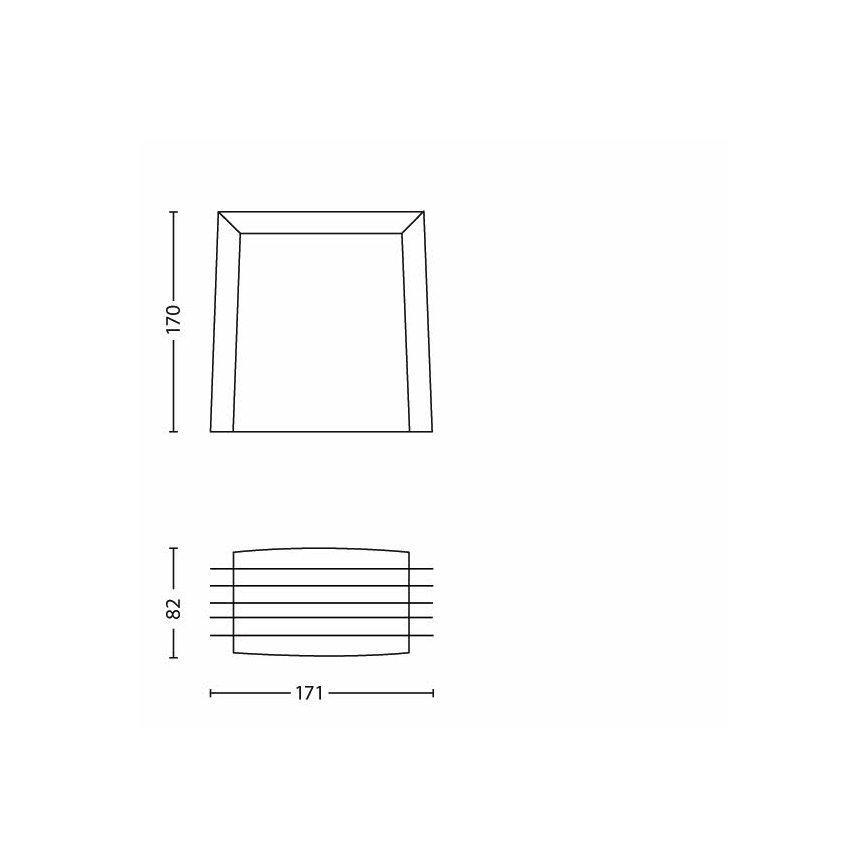 Philips - Φωτιστικό τοίχου εξωτερικού χώρου 1xE27/15W/230V IP44 ανθρακί
