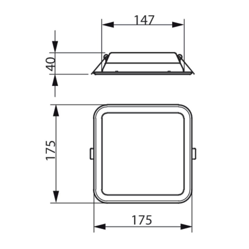 Philips - Χωνευτό Φωτιστικό LED LEDINAIRE SLIM LED/10,5W/230V