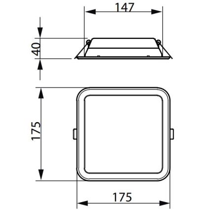 Philips - Χωνευτό Φωτιστικό LED LEDINAIRE SLIM LED/10,5W/230V