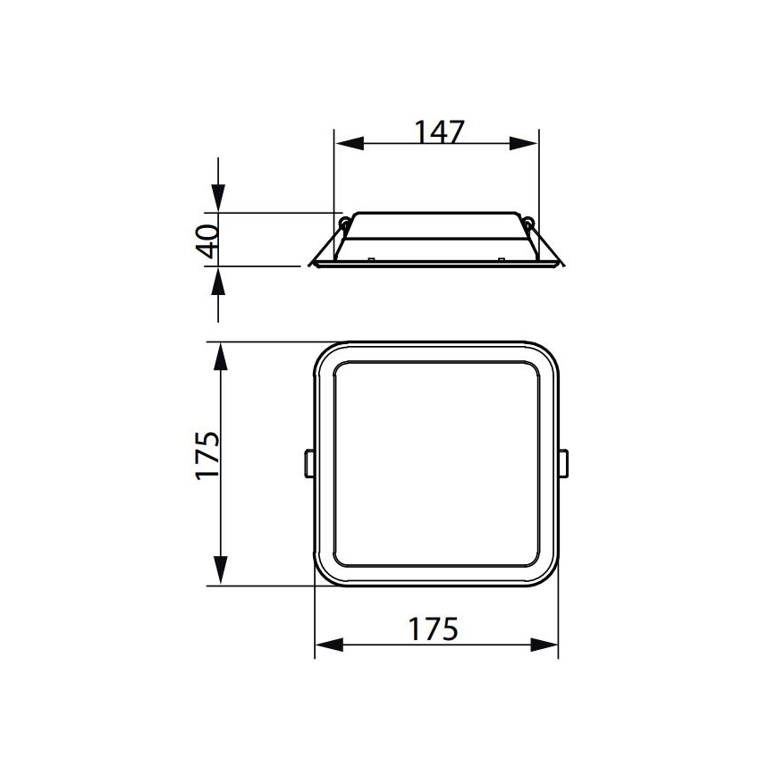 Philips - Χωνευτό Φωτιστικό LED LEDINAIRE SLIM LED/10,5W/230V