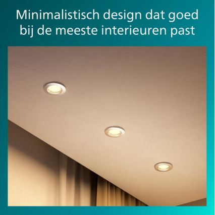 Philips - Χωνευτό φωτιστικό οροφής PERIDOT 1xGU10/7W/230V ασημί