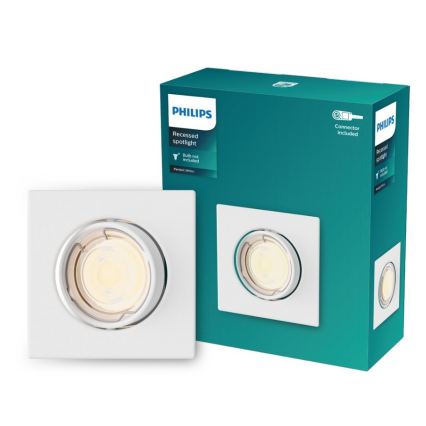 Philips - Χωνευτό φωτιστικό οροφής PERIDOT 1xGU10/7W/230V λευκό