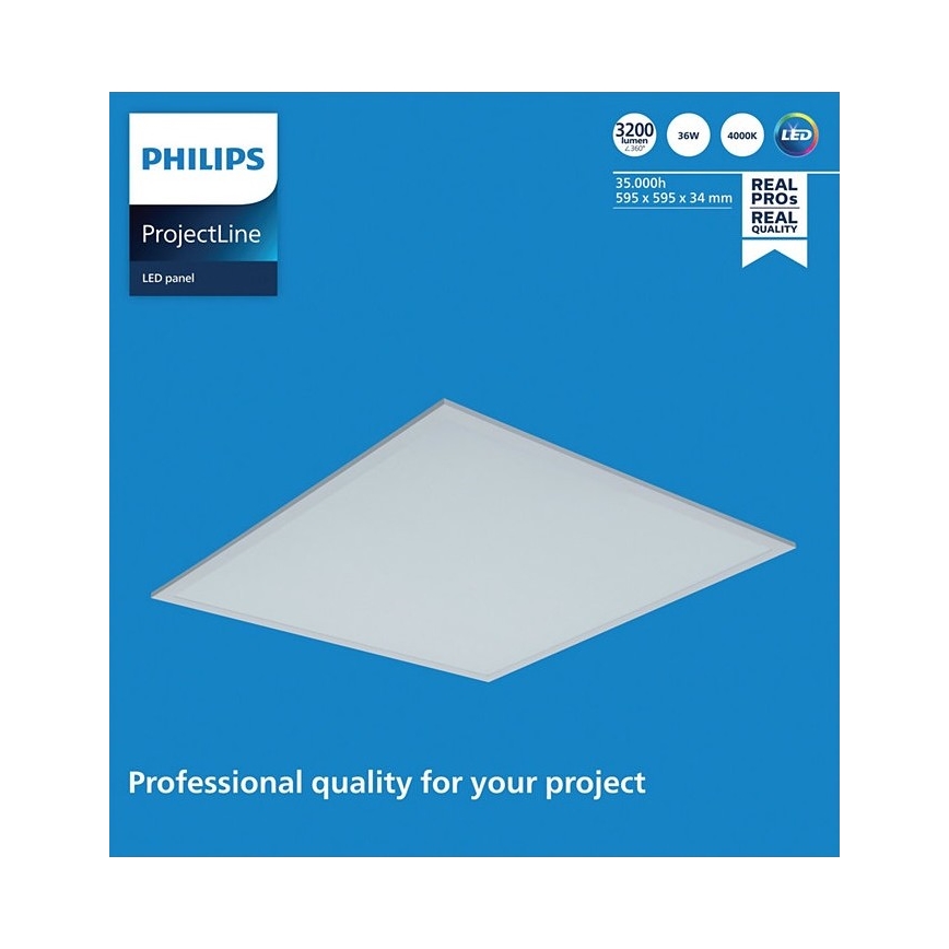 Philips - Χωνευτό πάνελ οροφής LED PROJECTLINE LED/36W/230V 59,5x59,5 cm