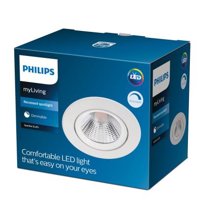 Philips - Χωνευτό φωτιστικό LED LED/5,5W/230V 2700K