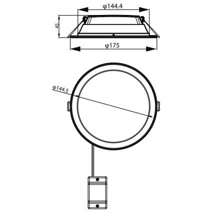 Philips - Χωνευτό Φωτιστικό LED LEDINAIRE LED/12W/230V IP40 3000K