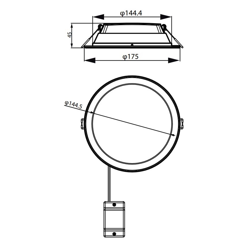 Philips - Χωνευτό Φωτιστικό LED LEDINAIRE LED/12W/230V IP40 3000K
