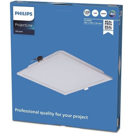 Philips - Χωνευτό Φωτιστικό LED PROJECTLINE LED/15W/230V 29,5x29,5 cm