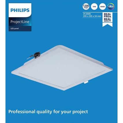 Philips - Χωνευτό Φωτιστικό LED PROJECTLINE LED/15W/230V 29,5x29,5 cm