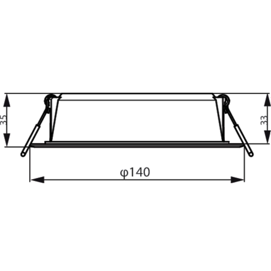 Philips - Χωνευτό φωτιστικό MESON LED/12,5W/230V 3000K