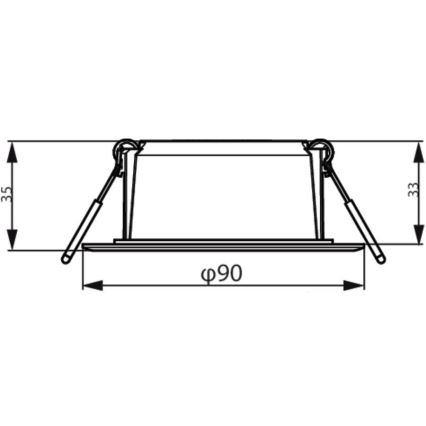 Philips - Χωνευτό φωτιστικό MESON LED/5,5W/230V 3000K