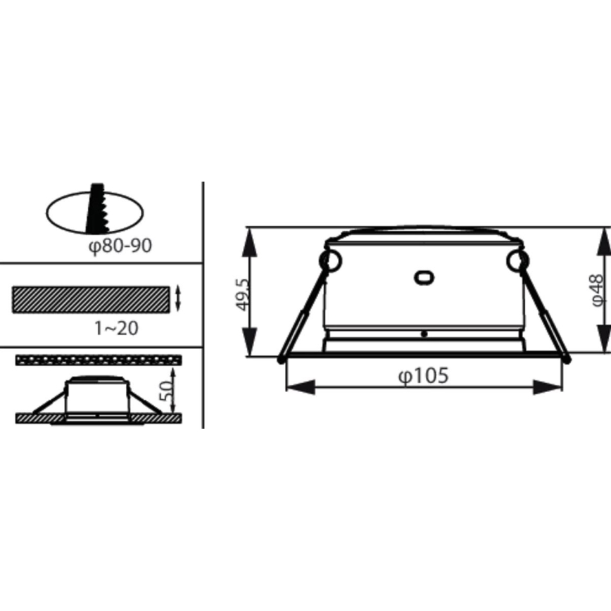 Philips -LED Χωνευτό φωτιστικό οροφής LED/2,2W/230V 3000K
